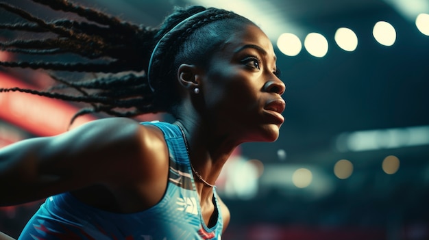 Free photo portrait of woman competing in the olympic games championship