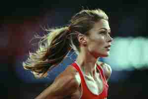 Foto gratuita portrait of woman competing in the olympic games championship