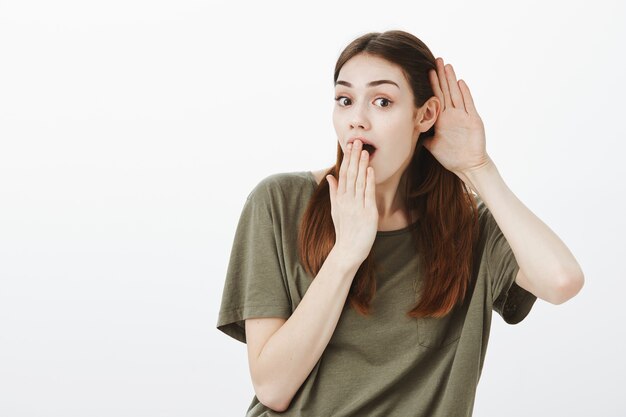 Portrait of a woman in a dark green Tshirt