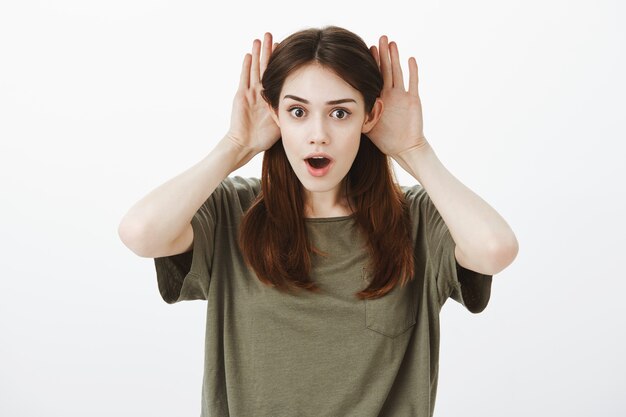 Portrait of a woman in a dark green Tshirt