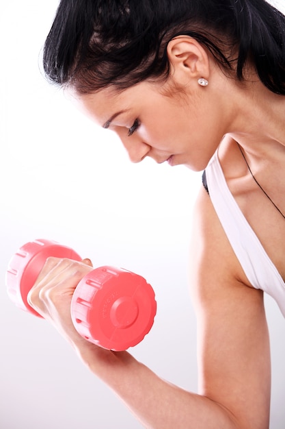 Portrait of a woman doing exercise