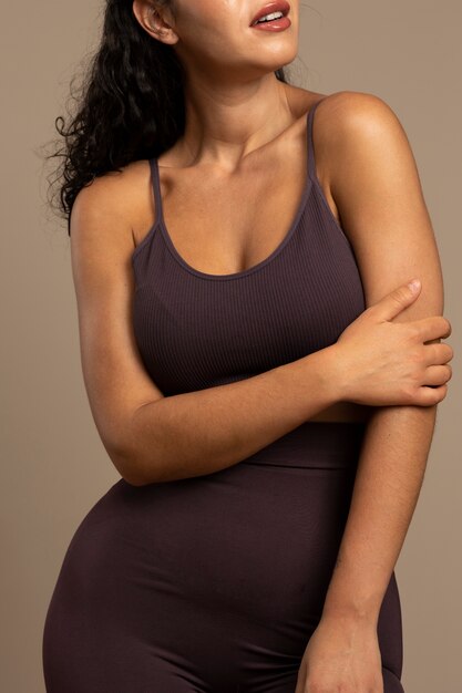portrait of woman dressed in shapewear