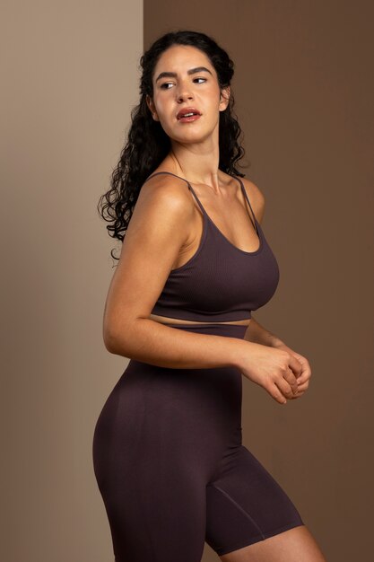 portrait of woman dressed in shapewear