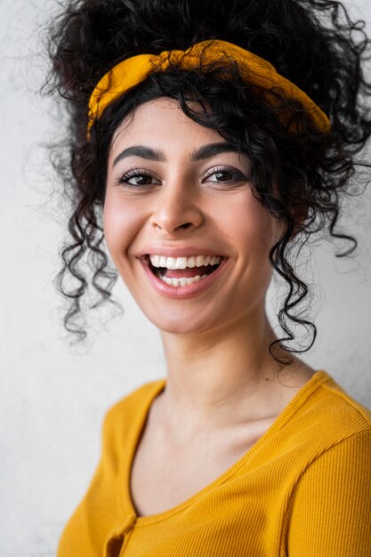 Portrait of woman laughing