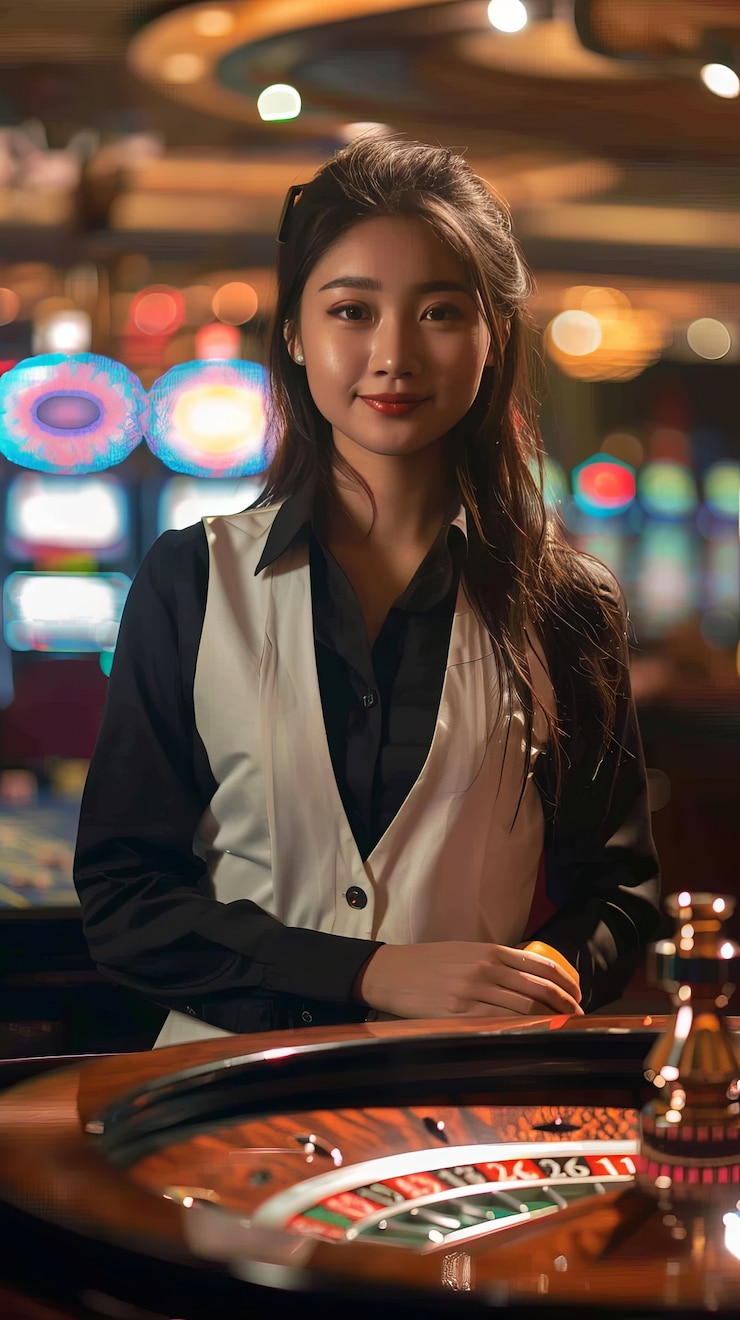 무료 Photo 카지노 에서 포커 를 하는 여자 의 초상화