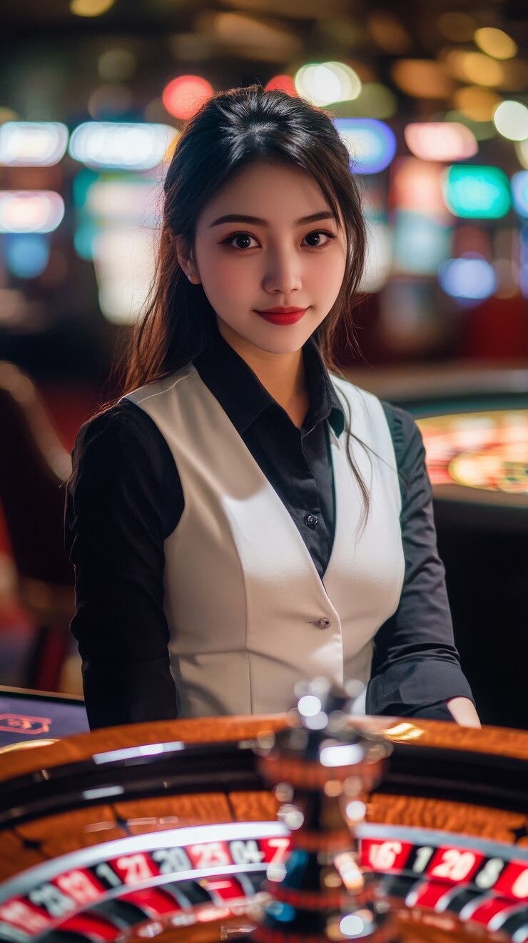 무료 Photo 카지노 에서 포커 를 하는 여자 의 초상화