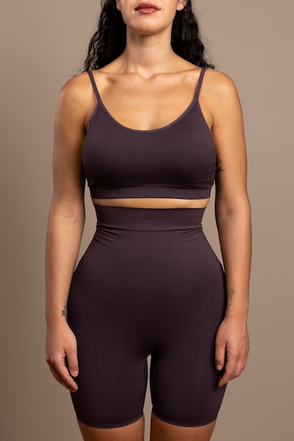 Free photo portrait of woman in shapewear