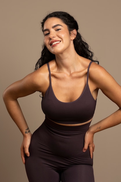 Free photo portrait of woman in shapewear