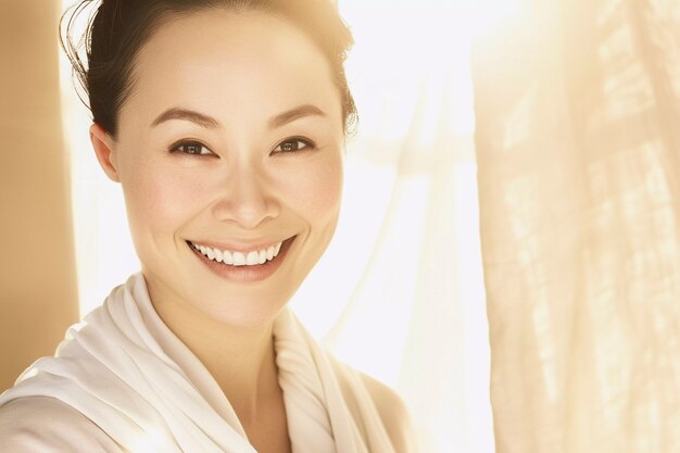 精神的健康を象徴する強い感情を示す女性の肖像画