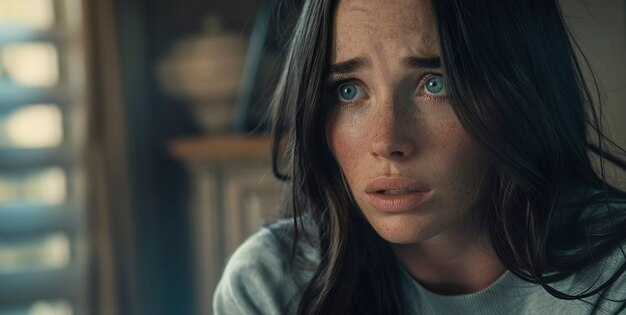 portrait of woman showing strong emotions representing mental health