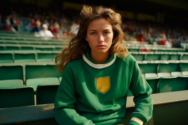 Free photo portrait of woman soccer player