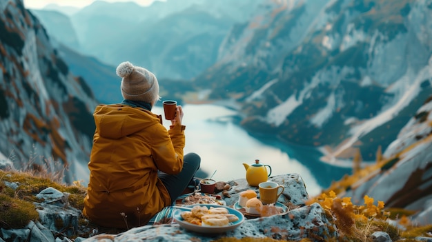 Portrait of woman during vacation visiting locations around the world