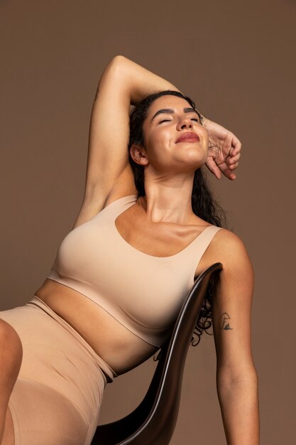 portrait of woman wearing shapewear