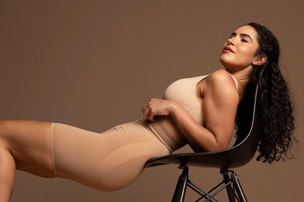 portrait of woman wearing shapewear