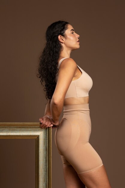 portrait of woman wearing shapewear