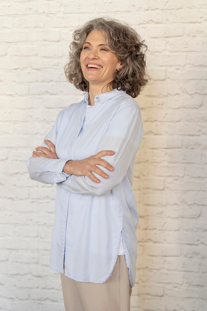 portrait woman with arms crossed