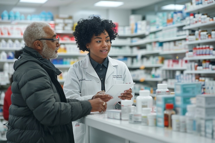 Free Photo portrait of woman working in the pharmaceutical industry