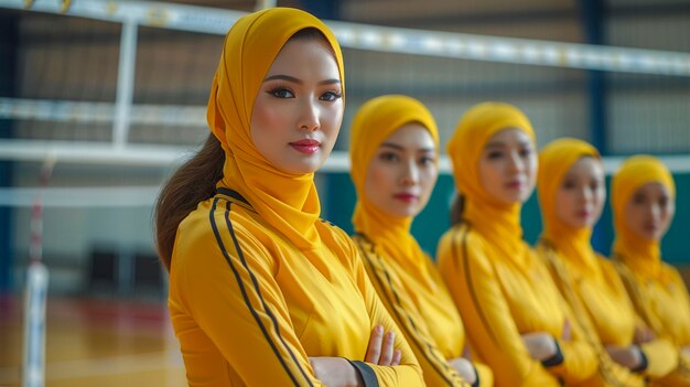 Portrait of women competing in the olympic games