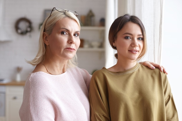 Portrait of women posing in the house