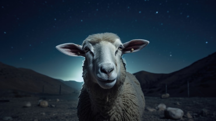 Free Photo portrait of woolly sheep