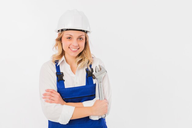 Portrait of worker woman