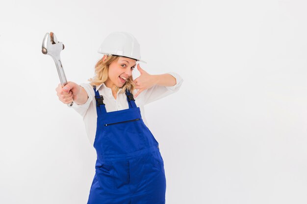 Portrait of worker woman