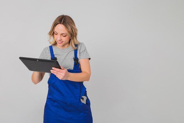 portrait of worker woman