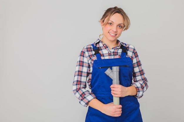 Free photo portrait of worker woman