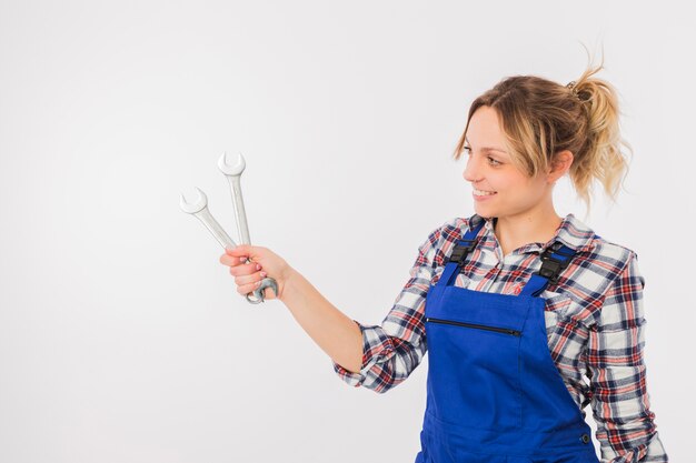 Portrait of worker woman