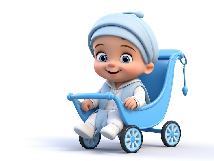 Free Photo portrait of young 3d adorable baby boy