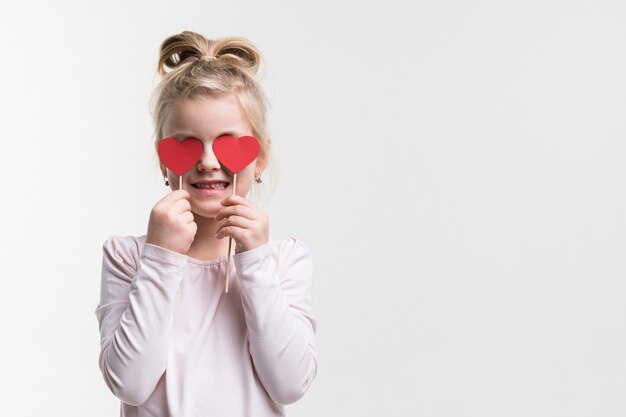 Portrait of young adorable girl posing