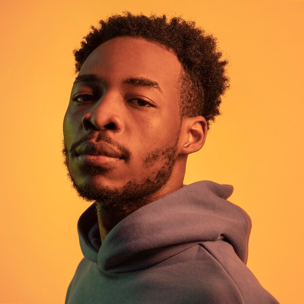 Portrait young african american man