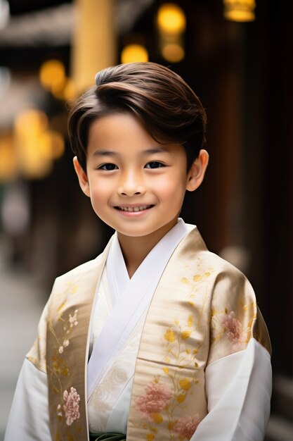 Portrait of young asian boy