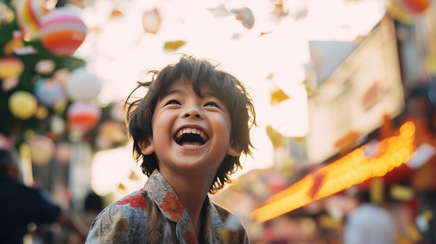 Free photo portrait of young asian boy