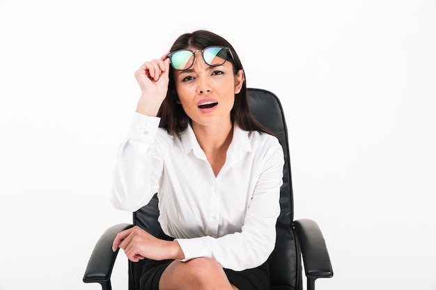 Portrait of a young asian businesswoman looking