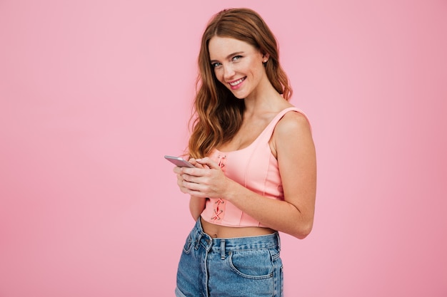 Portrait of a young attractive girl in summer clothes