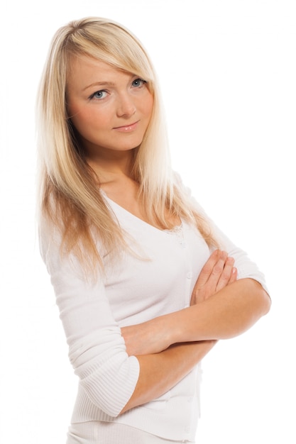 Free photo portrait of young attractive woman
