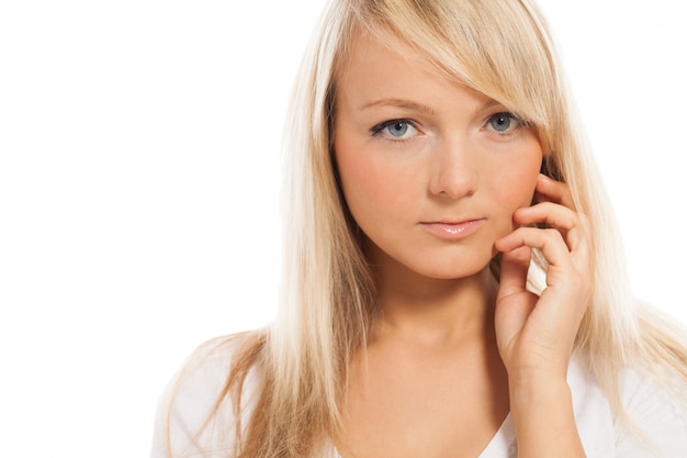 Portrait of young attractive woman