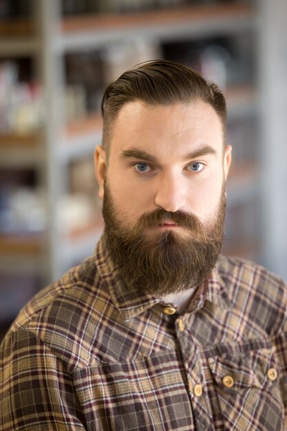 Portrait of young bearded man&#xA;