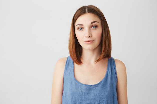 Portrait of young beautiful tender girl .