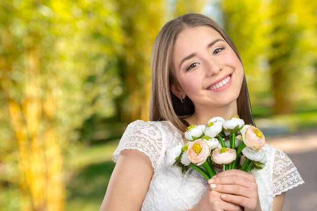 Portrait of young and beautiful woman