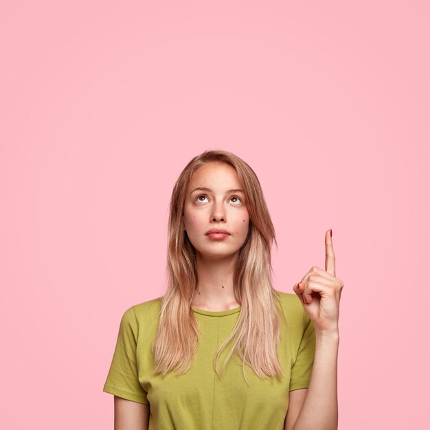 Portrait of young blonde woman