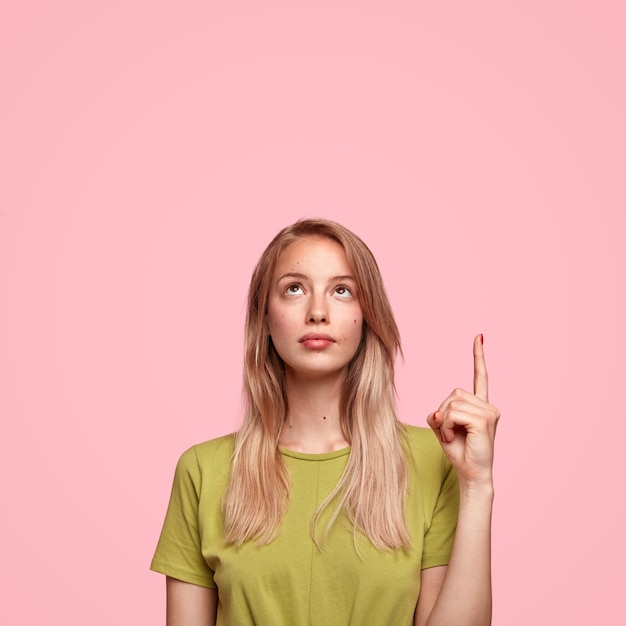 Portrait of young blonde woman