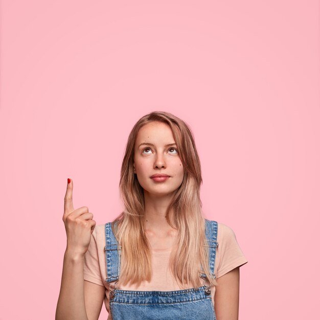 Portrait of young blonde woman