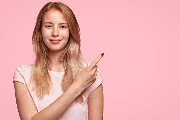 Portrait of young blonde woman