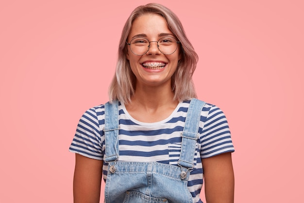 Portrait of young blonde woman