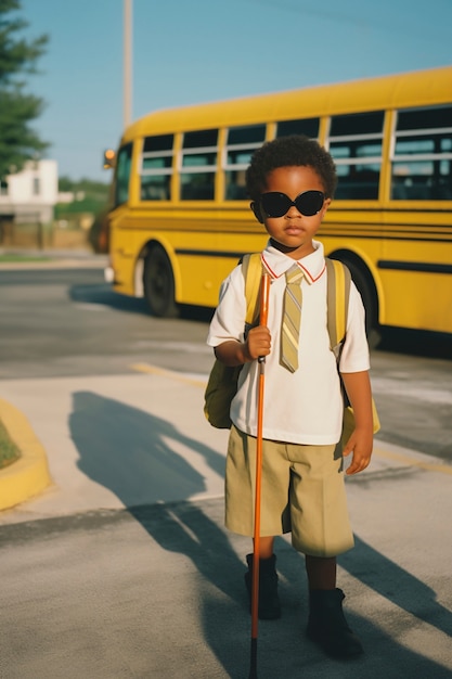 Free photo portrait of young boy school student