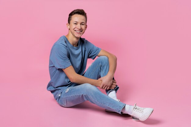 Portrait of a young boy smiling