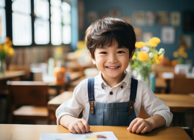 学校に通う若い男子生徒のポートレート