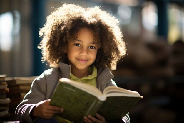 Portrait of young boy student attending school